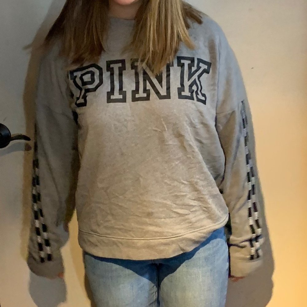 VS Pink Grey Sweatshirt